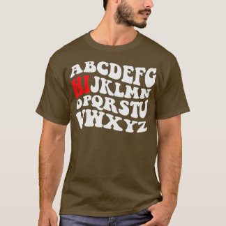 T-shirt Funny PrK Kindergarten Hi Alphabet Retour À L'Écol