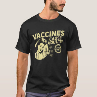 T-shirt Funny Pro Vaccination T Chemise Vaccins Cause Adul