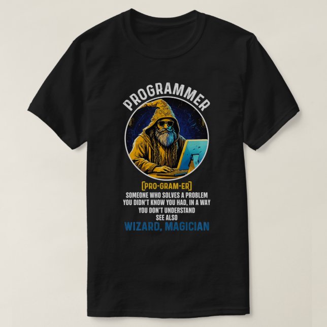 T-shirt Funny Programmer Définition Coding Information Tec (Design devant)