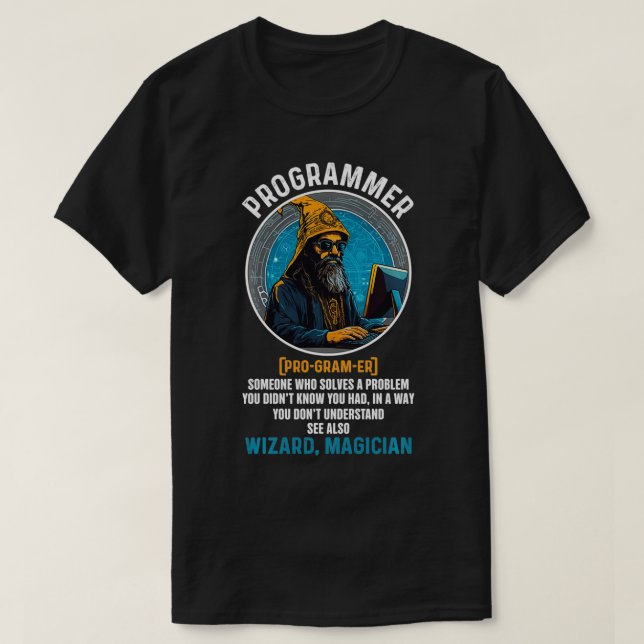 T-shirt Funny Programmer Définition Tech Coding Logiciel E (Design devant)