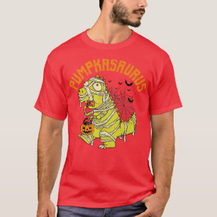 T-shirt Funny Pumpkasaurus Citrouille Dinosaur Mummy Hallo