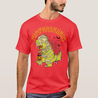 T-shirt Funny Pumpkasaurus Citrouille Dinosaur Mummy Hallo