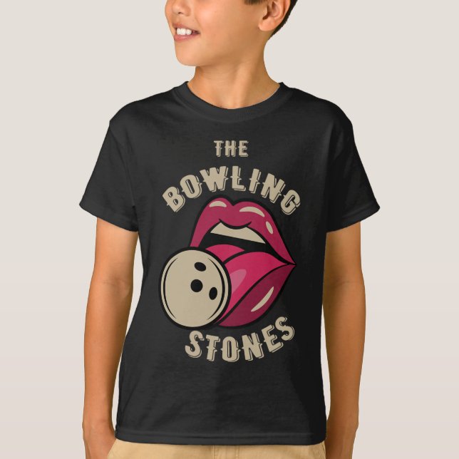 T-shirt Funny Pun Bowling Stone  (Devant)