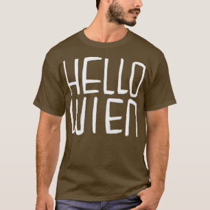 T-shirt Funny Pun Hello Wien Typographie Hello Wien Vienne