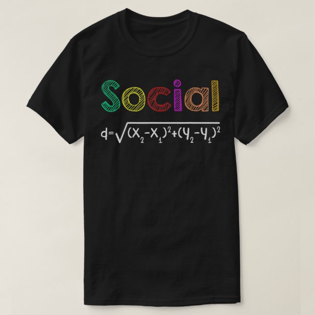 T-shirt Funny Pun Social Distance (Design devant)