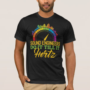 T-shirt Funny pun son ingénieur hertz coloré