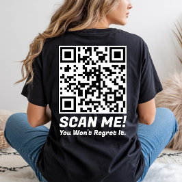 T-shirt Funny QR Scan Me! Funny Regret Joke