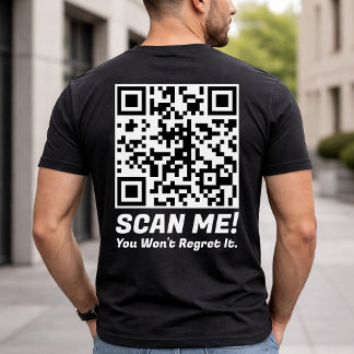 T-shirt Funny QR Scan Me! Funny Regret Joke 