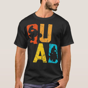T-shirt Funny Quad Retro Quad Riding Quatre roues VTT pour