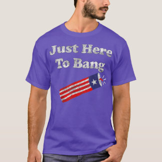 T-shirt Funny Quart Juillet 4 juillet Je suis juste ici po