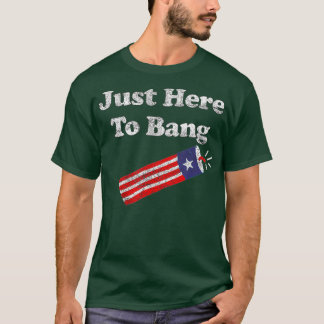 T-shirt Funny Quart Juillet 4 juillet Je suis juste ici po