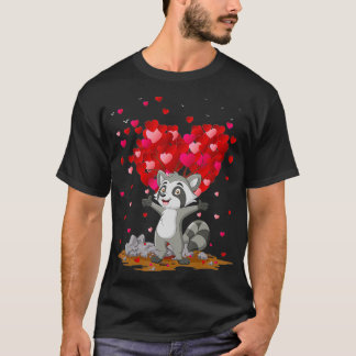 T-shirt Funny Raccoon Animal Lover Raccoon Valentine's Day
