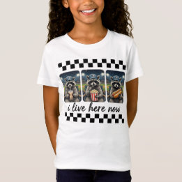 T-Shirt Funny Raccoon Baseball Fan – I Live Here Now Stadi