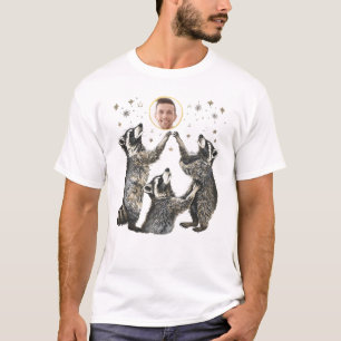 T-shirt Funny Raccoon Modèle photo personnalisé