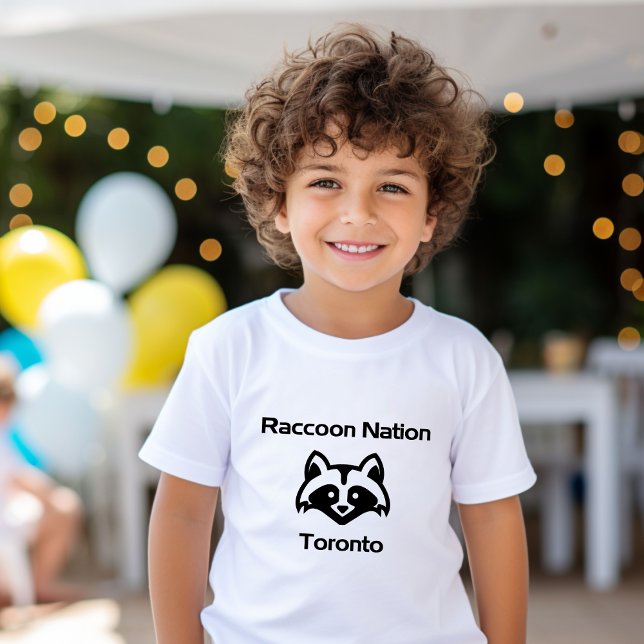 T-shirt Funny Raccoon Nation Toronto Light Monotone (Créateur téléchargé)