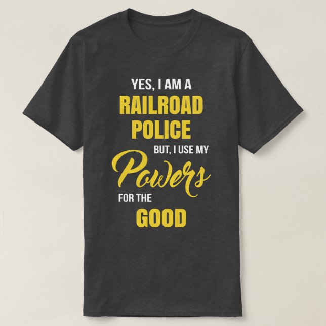 T-shirt Funny Railroad Police (Design devant)