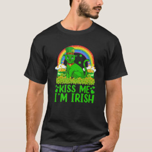 T-shirt Funny Rainbow Kiss Me Je suis irlandais Siamese Ch