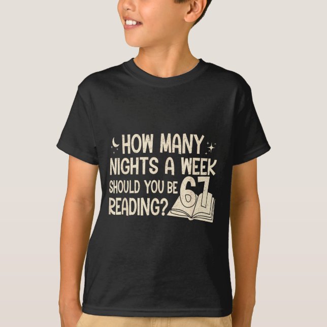 T-shirt Funny Reading 67 Six Seven Meme Englieacher Book L (Devant)