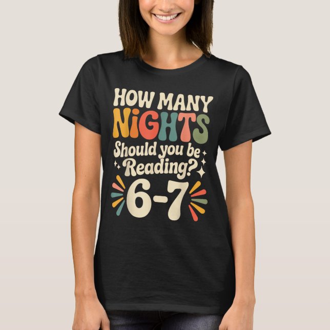 T-shirt Funny Reading 6 7 Six Seven Meme Englieacher Book  (Devant)