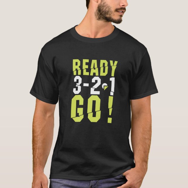 T-shirt Funny Ready Go Start Running Co (Devant)