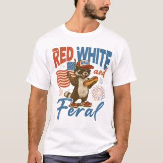 T-shirt funny red white and bruh shirt
