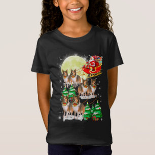 T-Shirt Funny Reindeer Sheltie Noël Amoureux de les chiens