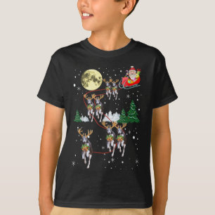 T-shirt Funny Reindeer Whippets Noël Amoureux de les chien