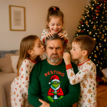 Funny Resting Grinch face Personalized Christmas