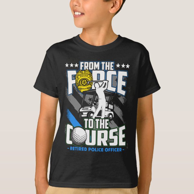 T-shirt Funny Retired Lice Officer Golf Retirement Gift  (Devant)