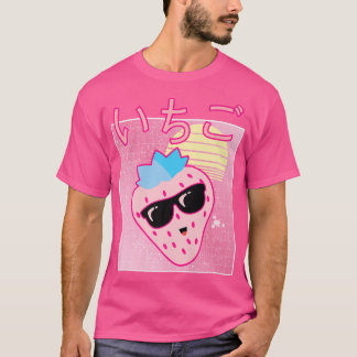 T-shirt Funny Retro 90 s Japonais Kawaii Strawberry Retro 