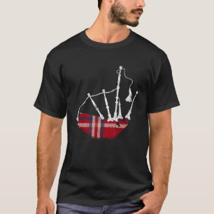 T-shirt Funny Retro Bagpipe Chemise Scottish Bagpiper Cade