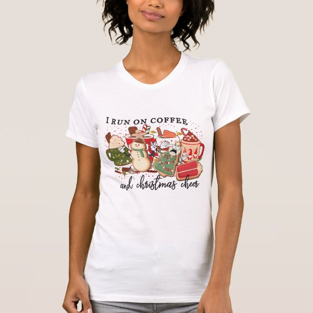 T-shirt Funny Retro Chemise à café de Noël (Devant)