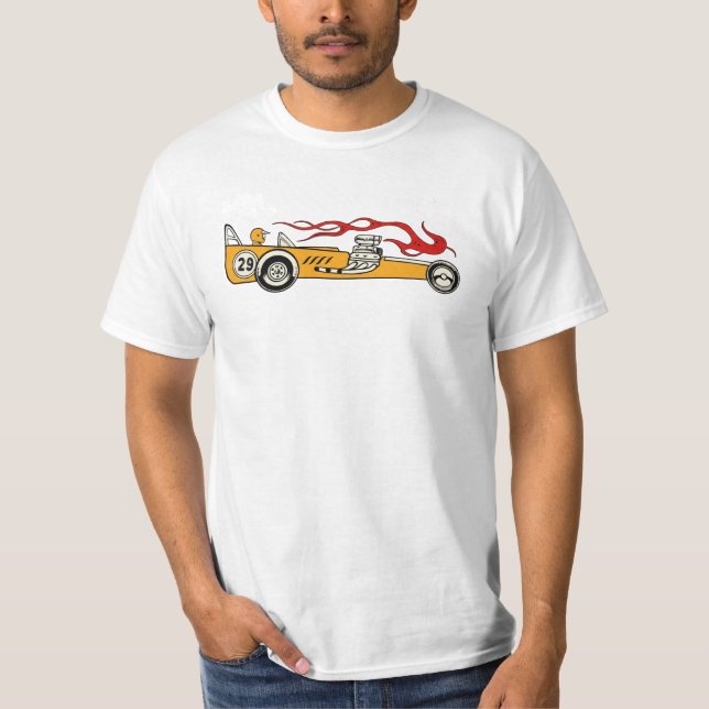 T-shirt Funny Retro Drag Car (Devant)