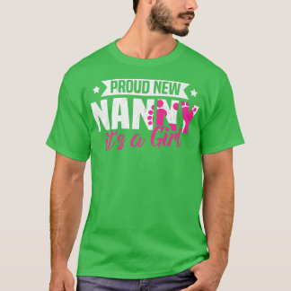 T-shirt Funny Retro Fière nouvelle nounou C'est une fille