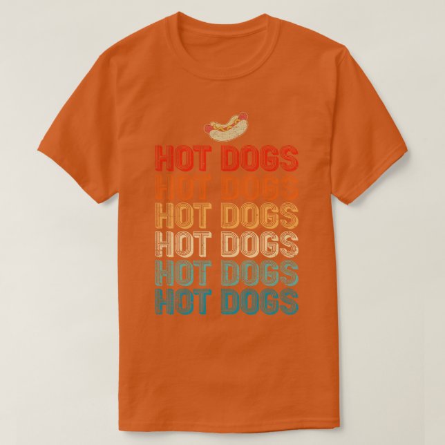 T-shirt Funny Retro Hot Dog (Design devant)
