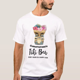 T-shirt Funny Retro Tiki Bar Monogrammé