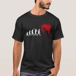 T-shirt Funny Rock Climber Evolution Fierté Humour Escalad