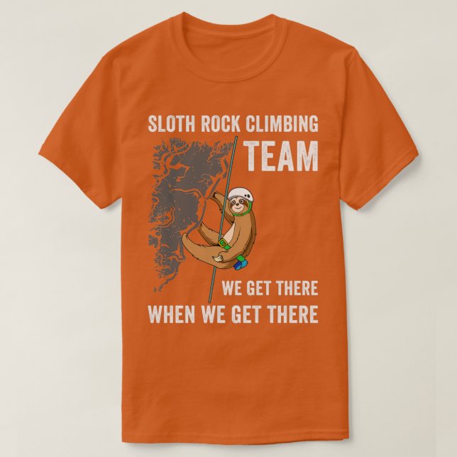 T-shirt Funny Rock Escalade Rock Climber Cadeau Sloth Love (Design devant)