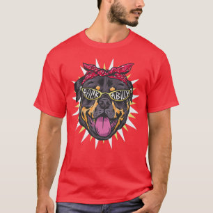 T-shirt Funny Rockabilly Rottweiler Rock N Amoureux des ch