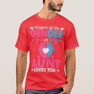 T-shirt Funny Rose Ou Tante Bleue Vous Aime Genre Révéler 