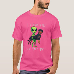 T-shirt Funny Rottweiler Rottie Dog Alien Je L'Ai Trouvé