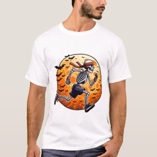 T-shirt Funny Running Skeleton sport fitness Halloween