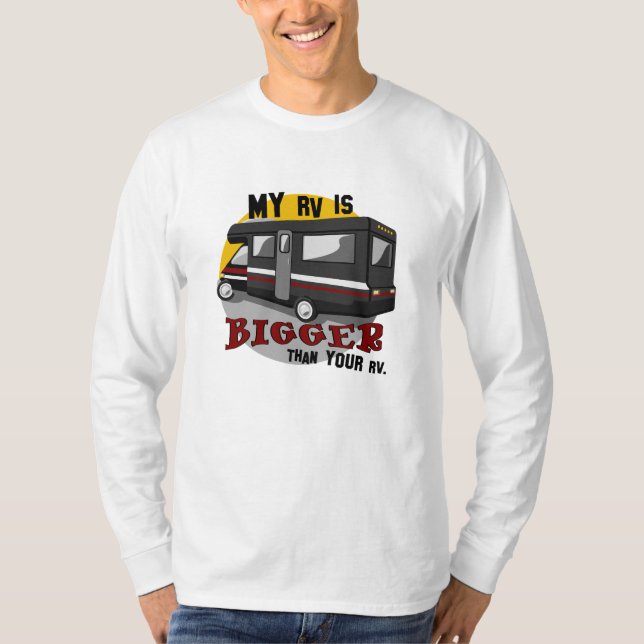 T-shirt Funny RV Camping L/S Chemise (Devant)