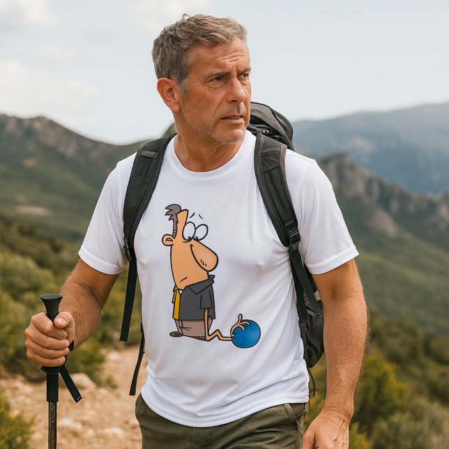 T-shirt Funny Sad Bowler caractère avec Bowling Ball (Créateur téléchargé)