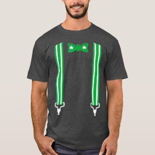 T-shirt Funny Saint Patricks Day Shamrock Bow Cravate