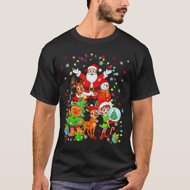 T-shirt Funny Santa Elf Snowman Reindeer Gingerbread Chris (Devant)