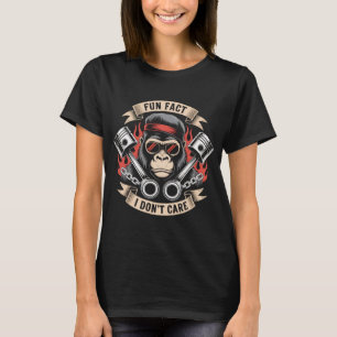 T-shirt Funny Sarcastic Biker Gorilla Shirt   Fait amusant