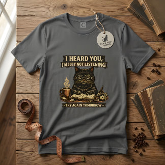 T-shirt Funny Sarcastic Cat I Heard You Introvert