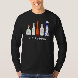 T-shirt Funny Sarcastic Trendy Women Men Mis Amigos Tequil