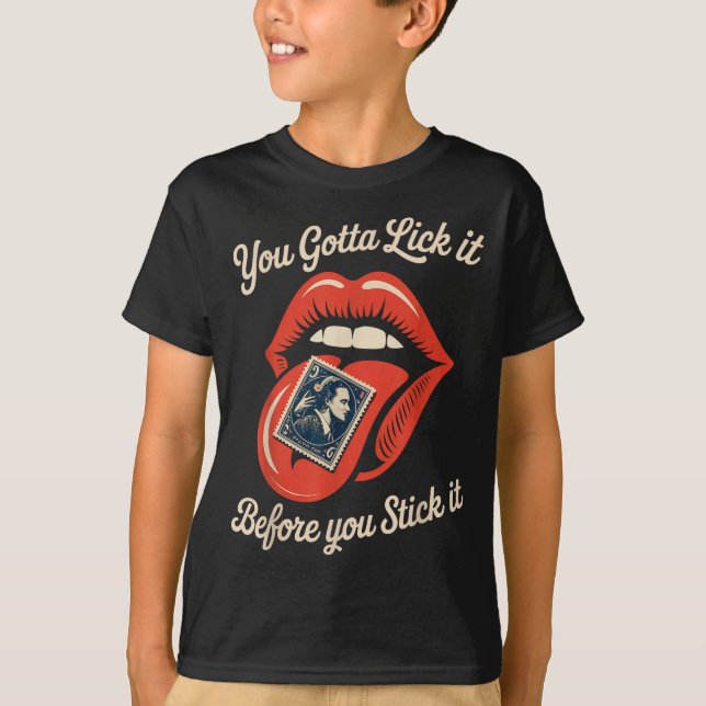 T-shirt Funny Saying Lick It Before You Stick It Joke Wome (Devant)